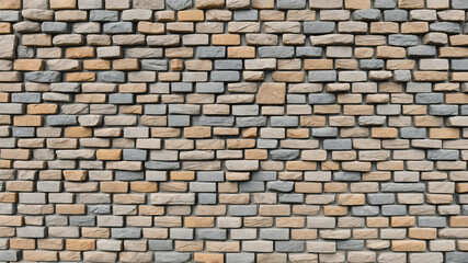 Obraz premium Wall made of stacked stones, ideal for adding a rustic touch to design projects like landscaping, architectural backgrounds, or construction concepts.
