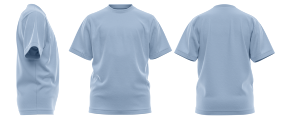 Cotton T-Shirt Short Sleeve Round Neck for Boys - High Quality 3D Rendered Mockup