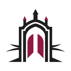 gate logo vector design illustration