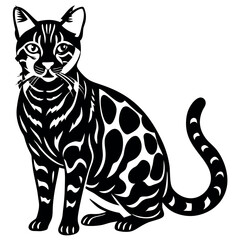 Fototapeta premium Bengal-cat-domestic-animal 