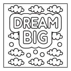 Coloring book, Coloring Page, bold & easy coloring page, background, inspirational quotes, inspirational words, inspirational word of god, inspirational work, Vector illustration, line art, silhouette