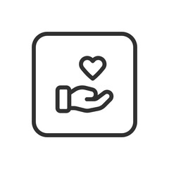 Obraz premium Hand Arm Heart Icon - Modern Simple Flat Vector for Web and Mobile