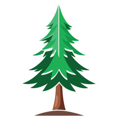 Fototapeta premium A pine tree vector. 
