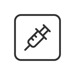 Syringe Icon - Modern Simple Flat Vector for Web and Mobile