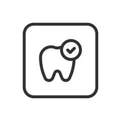 Tooth Plus Icon - Modern Simple Flat Vector for Web and Mobile