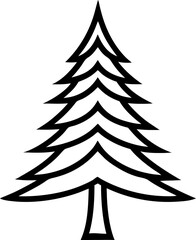 Obraz premium christmas tree vector illustration