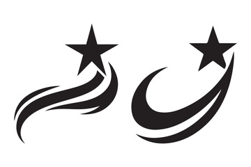 Stunning Silhouette Star Design for Digital Use