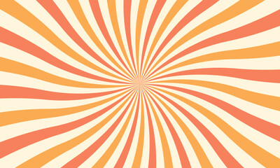 Obraz premium Retro Swirl Background. Abstract Orange and Yellow Backdrop. 