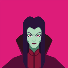 a villain wearing a cape. an evil character who is smiling slyly. an antagonist