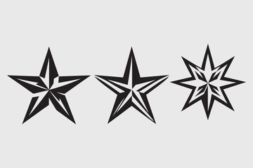 Obraz premium Beautiful Star Outline Silhouette Illustration