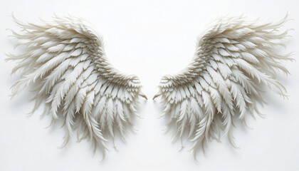 angel wing on white background
