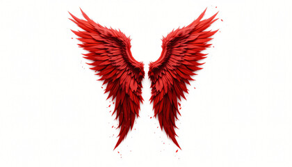 angel wing on white background