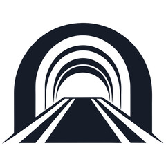 tunnel logo vector design illustration