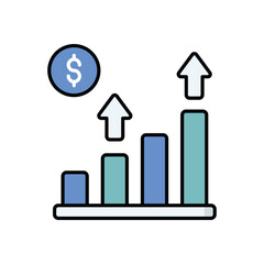 Profit  icon isolated on a white background. Vector illustration.