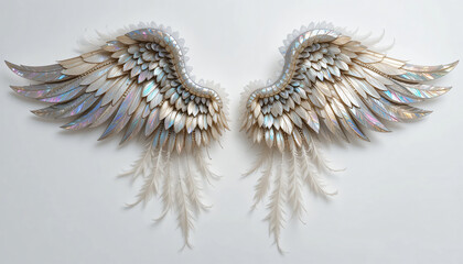 Obraz premium angel wing on white background