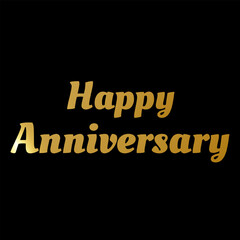 Vector text illustration for Happy Anniversary.