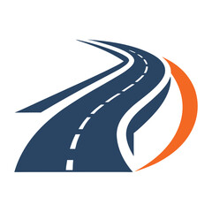 road or highway logo vector design illustration