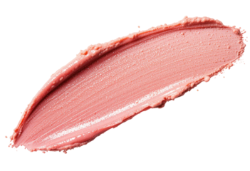 textured smear of skin care and makeup cosmetic products isolated on transparent or white background, makeup smudge, cream cosmetic smudge or paint brush stroke