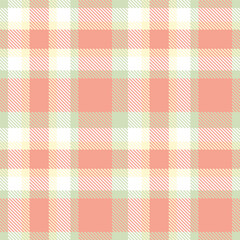 Elegant Dark beige & Rustic white Seamless Tartan Fabric Design
