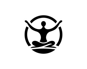yoga icon vector