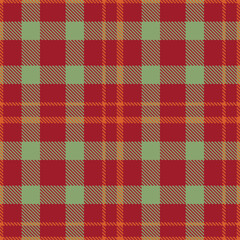 Pastel rouge Tartan patterns fabric texture. Elegant Rustic brick orange Seamless Tartan