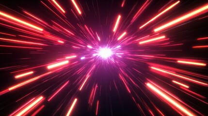 Fototapeta premium Radiant Burst of Light in Space