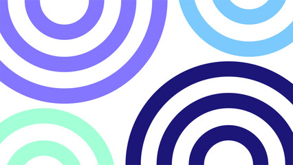 A geometric abstract background with bold concentric circles in shades of blue and cyan on a white backdrop. Modern style makes it perfect for posters, wallpapers, and contemporary branding material. 