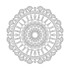 ornamental round lace pattern mandala design