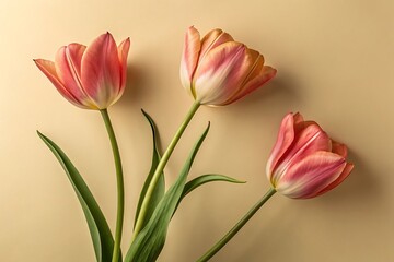 Fototapeta premium bouquet of red tulips