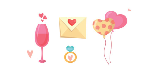 Valentines day element collection