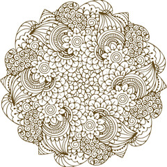 Beautiful flower art and mandala vector design