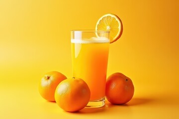 Fototapeta premium Orange Juice Glass Design