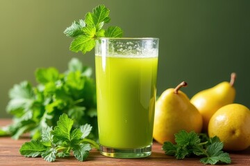 Fototapeta premium Organic Vegetable Juice Composition