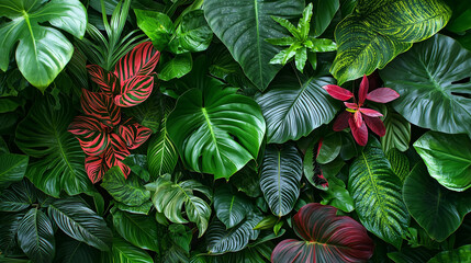 Naklejka premium green leaves background