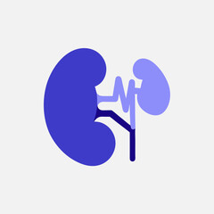 vector illustration of a blue man icon