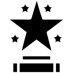 Silhouette award vector art with stylish star design