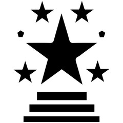 Abstract star design for creative silhouette art