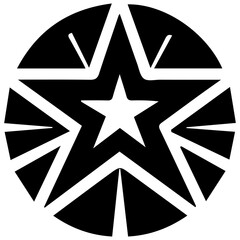 Fototapeta premium Artistic star design with creative silhouette vector style