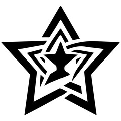 Artistic star silhouette for abstract vector and modern design illustration concepts