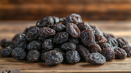 Obraz premium Dark, plump raisins piled high