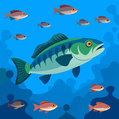 seamless pattern with fish
