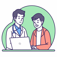 Fototapeta premium doctor and nurse working together