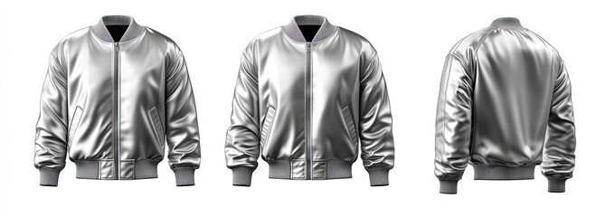 Metallic bomber jacket