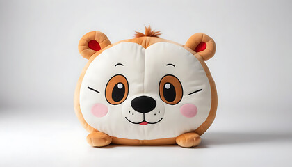 Naklejka premium Cute Cartoon Bear Plush Toy Isolated on White Background in Studio