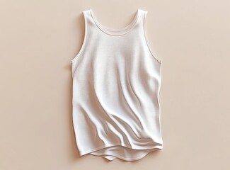 White tank top, draped, soft, fabric