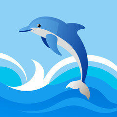 Fototapeta premium dolphin jumping out of water