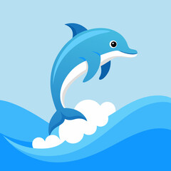Fototapeta premium dolphin jumping out of water