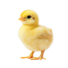 Obraz premium Yellow Baby Chick on Transparent Background
