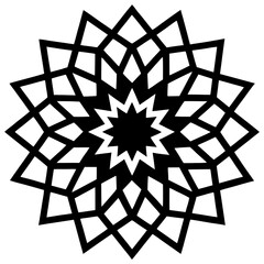 Obraz premium black and white snowflake