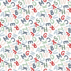 pattern with hand drawn letters